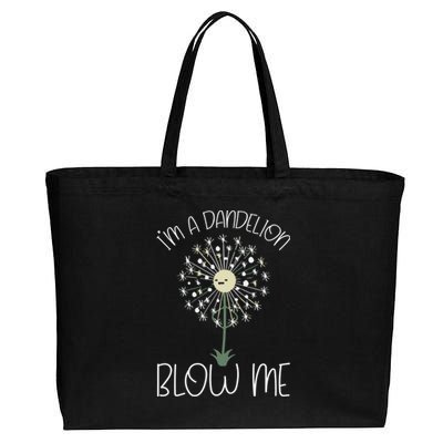 Im A Dandelion Blow Me Lazy Halloween Costume Funny Humor Gift Cotton Canvas Jumbo Tote