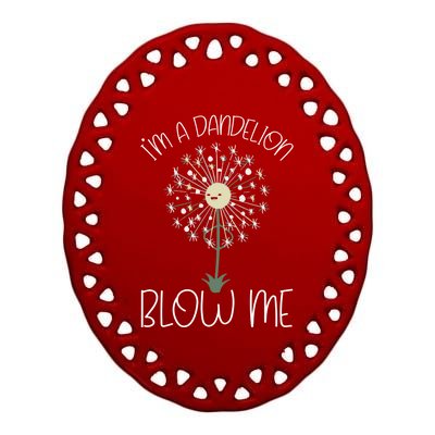 Im A Dandelion Blow Me Lazy Halloween Costume Funny Humor Gift Ceramic Oval Ornament