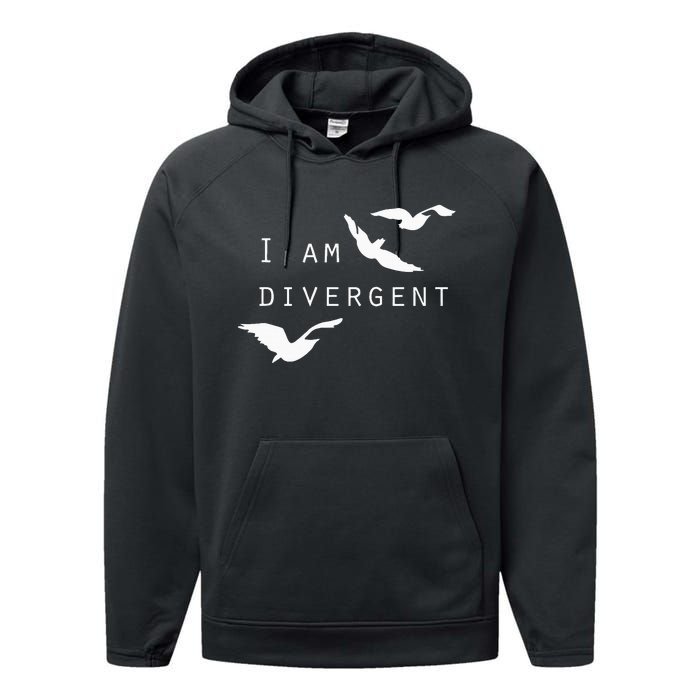 I Am Divergent Fantasy Book Lover Performance Fleece Hoodie