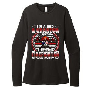 I'm A Dad Grandpa And A Retired Firefighter Grandfather Gift Womens CVC Long Sleeve Shirt