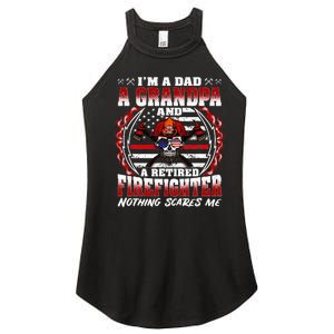 I'm A Dad Grandpa And A Retired Firefighter Grandfather Gift Women's Perfect Tri Rocker Tank