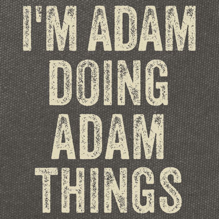 I'M ADAM DOING ADAM THINGS Funny Father's Day Dad Husband Cotton Canvas Backpack