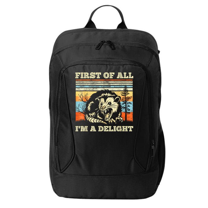 Im A Delight Sarcastic Angry Opossum Possum City Backpack