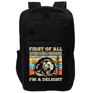 Im A Delight Sarcastic Angry Opossum Possum Impact Tech Backpack