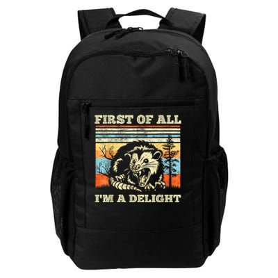 Im A Delight Sarcastic Angry Opossum Possum Daily Commute Backpack