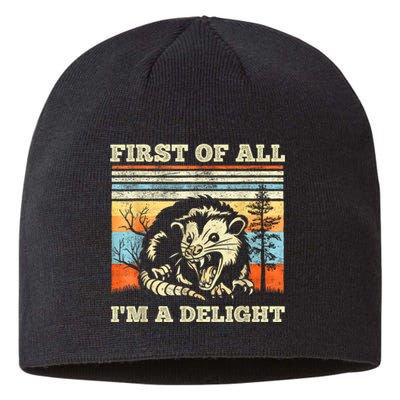 Im A Delight Sarcastic Angry Opossum Possum Sustainable Beanie