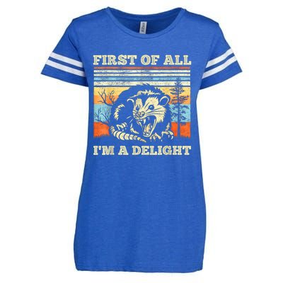 Im A Delight Sarcastic Angry Opossum Possum Enza Ladies Jersey Football T-Shirt