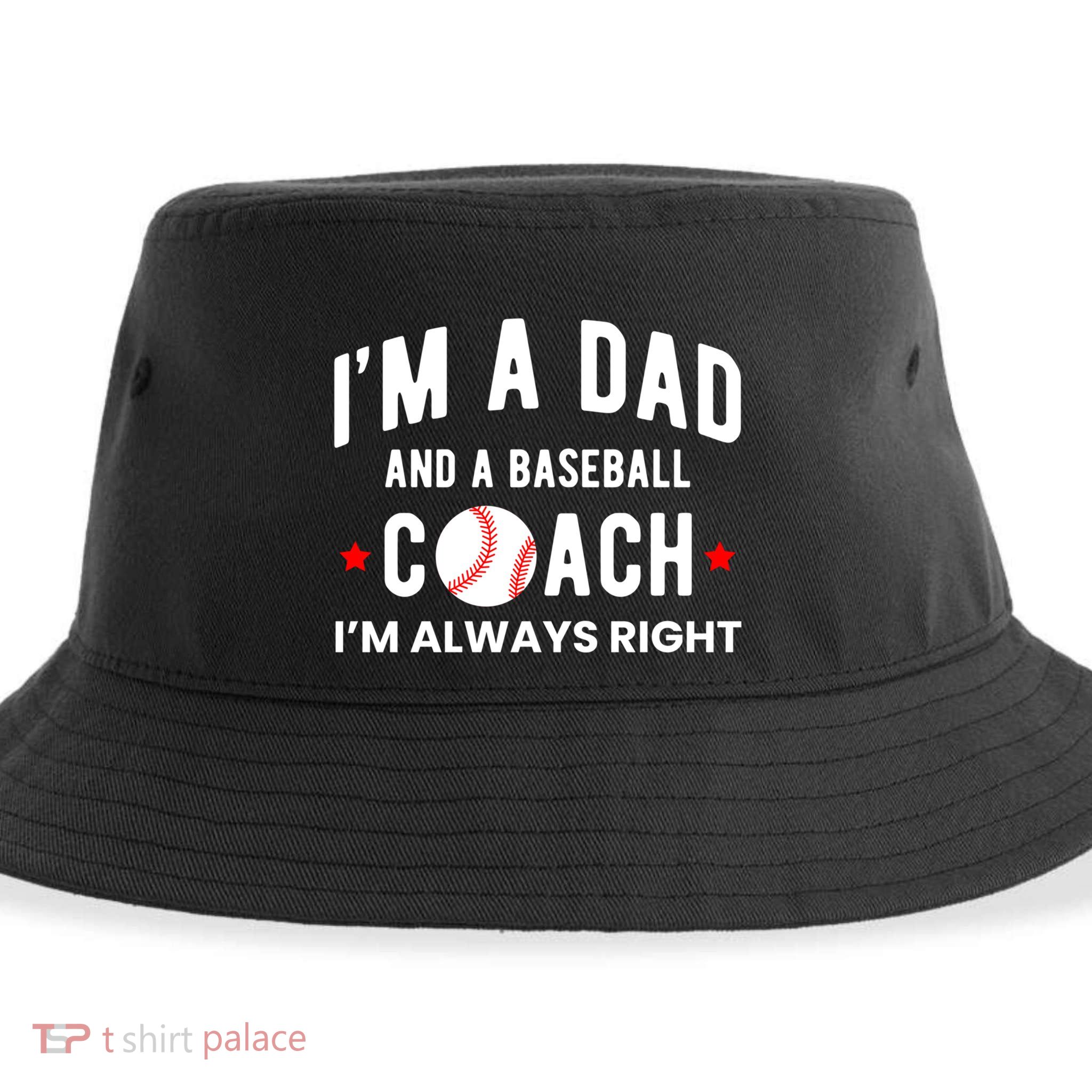Im A Dad And A Baseball Coach Im Always Right Gift Sustainable Bucket Hat