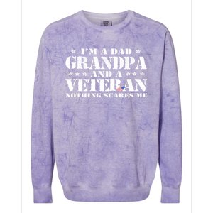 IM A Dad Grandpa Veteran FatherS Day Gift Colorblast Crewneck Sweatshirt