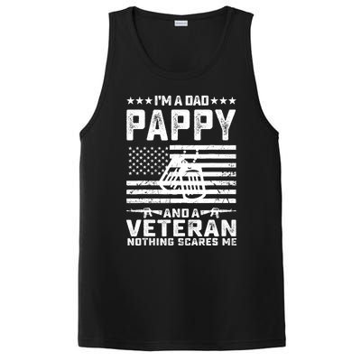 I'm a Dad Pappy and a Veteran nothing scares me Funny Gifts PosiCharge Competitor Tank