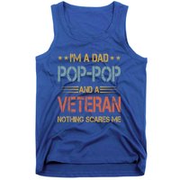 IM A Dad Poppop And Veteran Fathers Day Papa Grandpa Funny Gift Tank Top