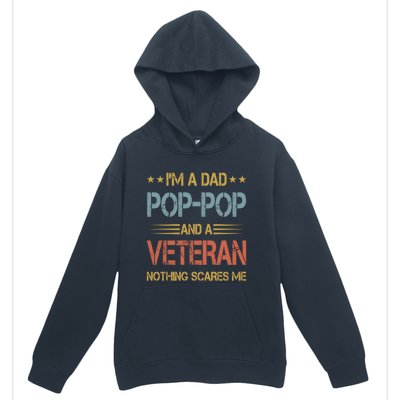 IM A Dad Poppop And Veteran Fathers Day Papa Grandpa Funny Gift Urban Pullover Hoodie