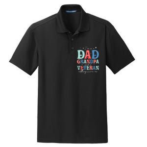 IM A Dad Grandpa And A Veteran Nothing Scares Me Dry Zone Grid Polo