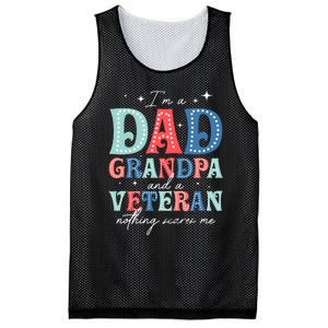 IM A Dad Grandpa And A Veteran Nothing Scares Me Mesh Reversible Basketball Jersey Tank