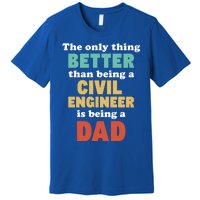 IM A Dad And Civil Engineer Funny Fatherhood Funny Dad Gift Premium T-Shirt