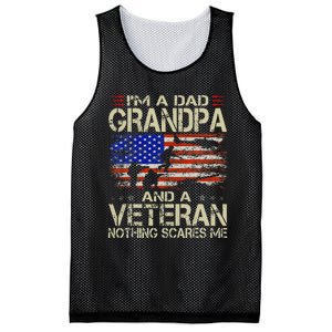 IM A Dad Grandpa And Veteran Funny Retro Papa Grandpa Mesh Reversible Basketball Jersey Tank