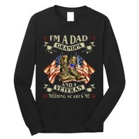 IM A Dad Grandpa And Veteran Funny Retro Papa Grandpa Long Sleeve Shirt