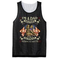 IM A Dad Grandpa And Veteran Funny Retro Papa Grandpa Mesh Reversible Basketball Jersey Tank