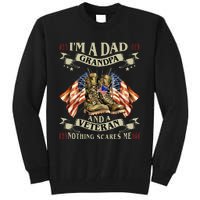 IM A Dad Grandpa And Veteran Funny Retro Papa Grandpa Tall Sweatshirt