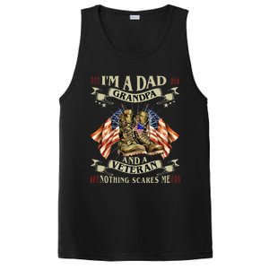 IM A Dad Grandpa And Veteran Funny Retro Papa Grandpa PosiCharge Competitor Tank