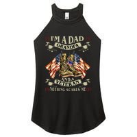 IM A Dad Grandpa And Veteran Funny Retro Papa Grandpa Women's Perfect Tri Rocker Tank