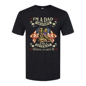 IM A Dad Grandpa And Veteran Funny Retro Papa Grandpa Softstyle CVC T-Shirt