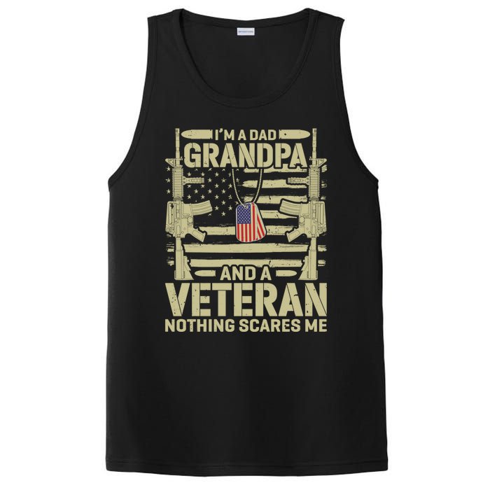 IM A Dad Grandpa And A Veteran Nothing Scares Me Veterans PosiCharge Competitor Tank