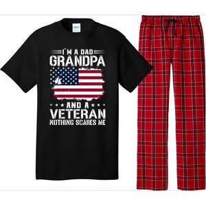 IM A Dad Grandpa And A Veteran Nothing Scares Me Pajama Set