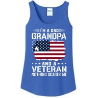 IM A Dad Grandpa And A Veteran Nothing Scares Me Ladies Essential Tank