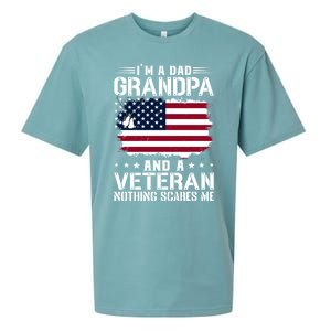 IM A Dad Grandpa And A Veteran Nothing Scares Me Sueded Cloud Jersey T-Shirt