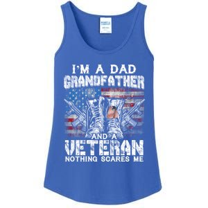 Im A Dad Grandfather Veteran Nothing Scares Me Proud Gift Ladies Essential Tank