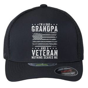 IM A Dad Grandpa And Veteran Fathers Day Flexfit Unipanel Trucker Cap