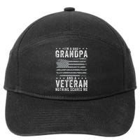 IM A Dad Grandpa And Veteran Fathers Day 7-Panel Snapback Hat