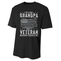 IM A Dad Grandpa And Veteran Fathers Day Performance Sprint T-Shirt