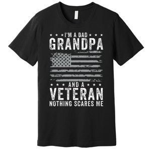 IM A Dad Grandpa And Veteran Fathers Day Premium T-Shirt