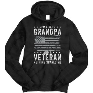 IM A Dad Grandpa And Veteran Fathers Day Tie Dye Hoodie