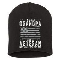 IM A Dad Grandpa And Veteran Fathers Day Short Acrylic Beanie