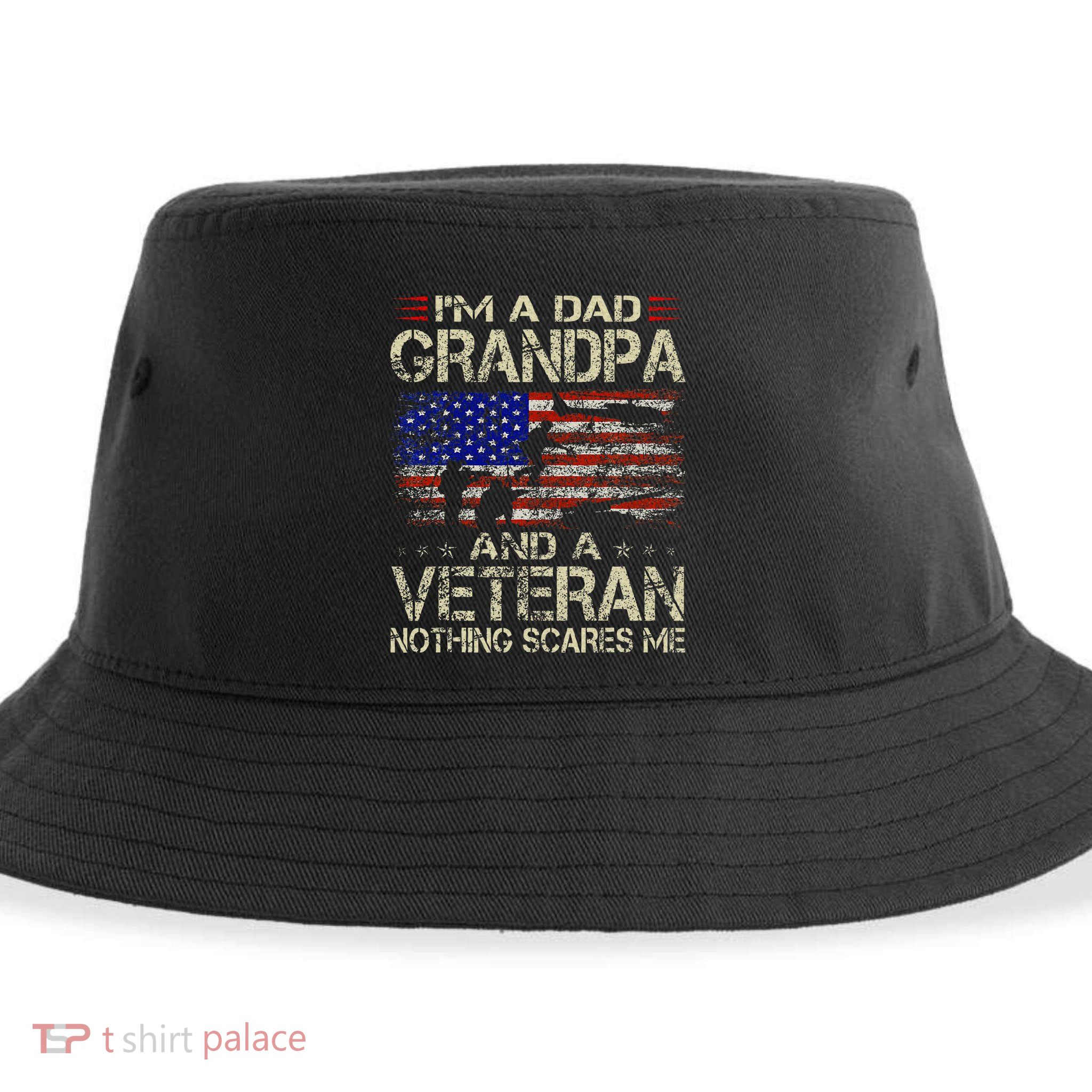 IM A Dad Grandpa And Veteran Sustainable Bucket Hat