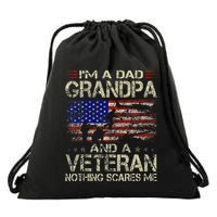 IM A Dad Grandpa And Veteran Drawstring Bag