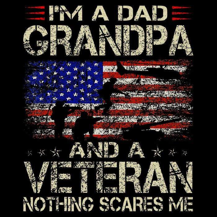 IM A Dad Grandpa And Veteran Drawstring Bag