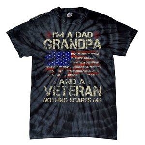 IM A Dad Grandpa And Veteran Tie-Dye T-Shirt