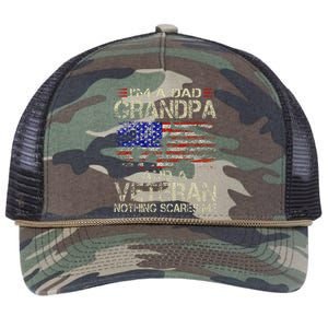 IM A Dad Grandpa And Veteran Retro Rope Trucker Hat Cap