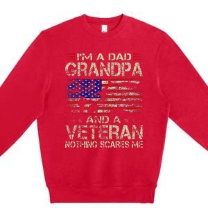 IM A Dad Grandpa And Veteran Premium Crewneck Sweatshirt