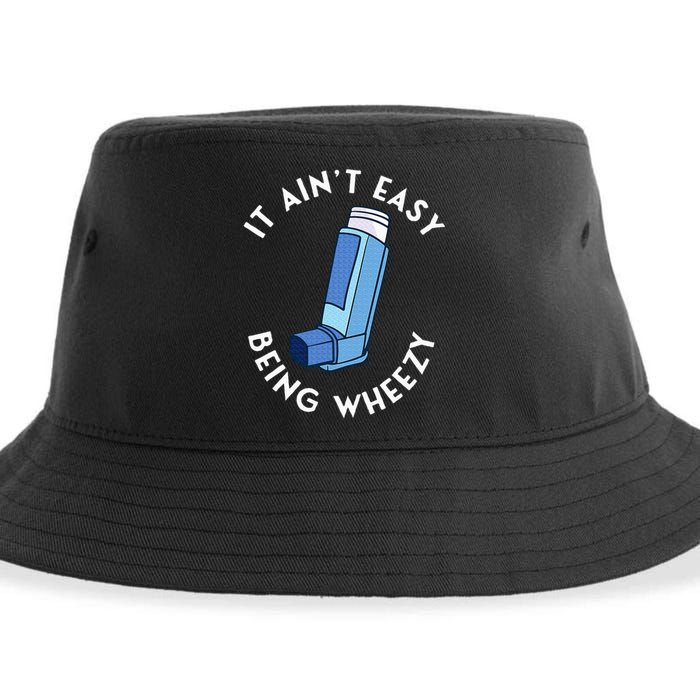 It AinT Easy Being Wheezy Asthma Inhaler Allergy Sufferer Sustainable Bucket Hat