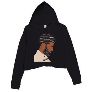 I Am Empowering Black Man Crop Fleece Hoodie