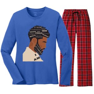 I Am Empowering Black Man Women's Long Sleeve Flannel Pajama Set 