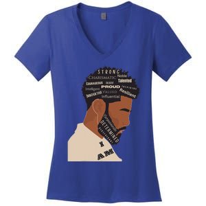 I Am Empowering Black Man Women's V-Neck T-Shirt