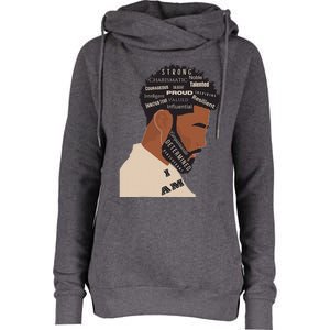 I Am Empowering Black Man Womens Funnel Neck Pullover Hood