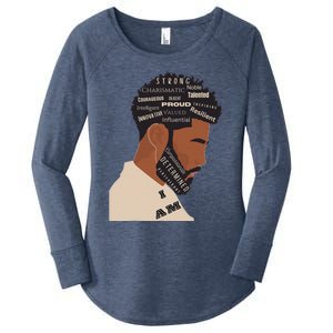 I Am Empowering Black Man Women's Perfect Tri Tunic Long Sleeve Shirt