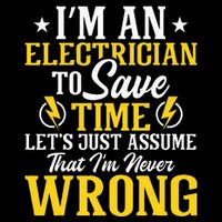 I'm An Electrician To Save Time Electrical Wiring Mechanic Drawstring Bag